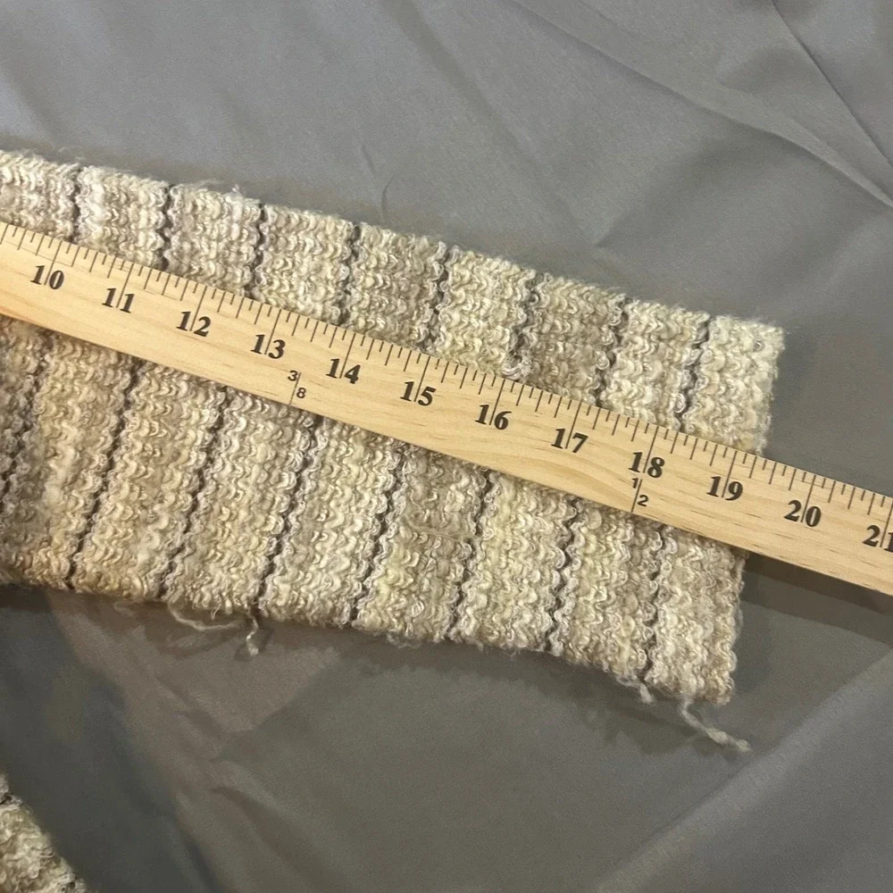 Lucky Brand Tweed Zipper Jacket Women Medium Beige Black Moto Style‎
